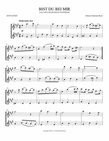 Bist du bei mir (from Anna Magdalena Notebook) (arr. Mark Phillips)