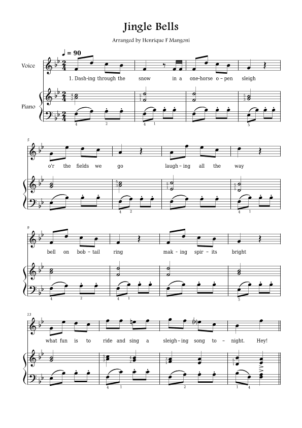 Jingle Bells (arr. Henrique F Mangoni)