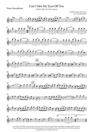 Can't Take My Eyes Off Of You (arr. Fernando Britto)