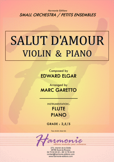 Salut d'Amour - LiebesGruss - EDWARD ELGAR - VIOLIN and PIANO - Arrangement by Marc GARETTO (arr. Marc GARETTO)