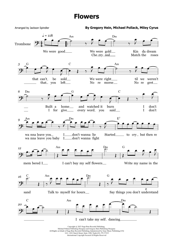 Flowers (arr. Jackson Spindler)