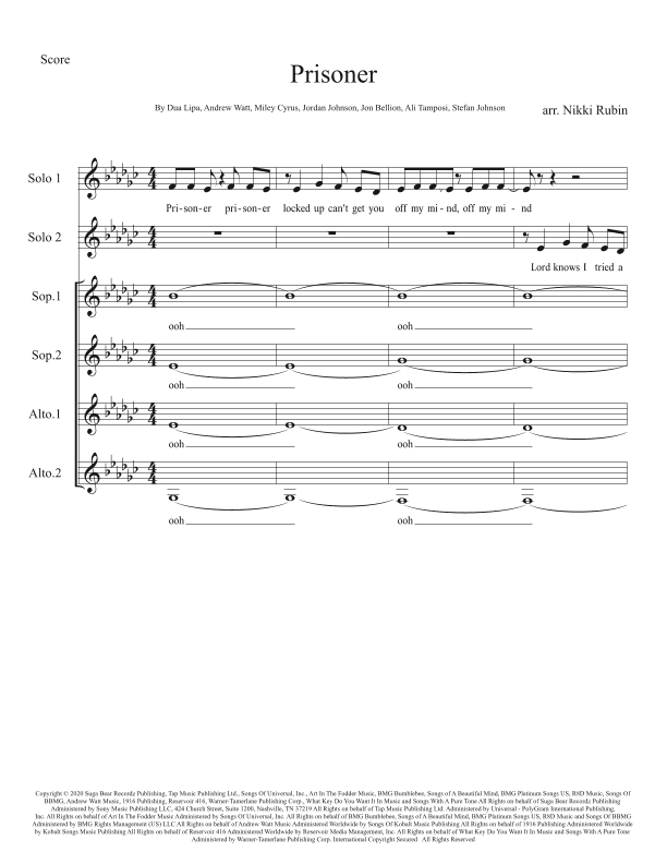 Prisoner (arr. Nikki Rubin)