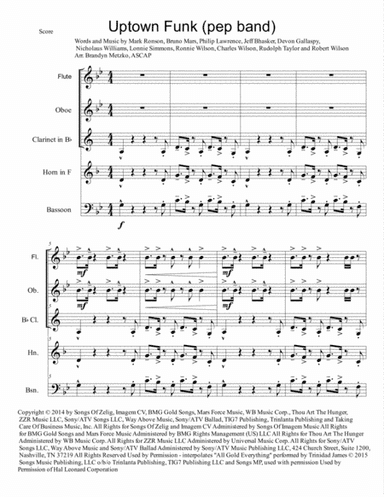 Uptown Funk (arr. Brandyn Metzko, ASCAP)
