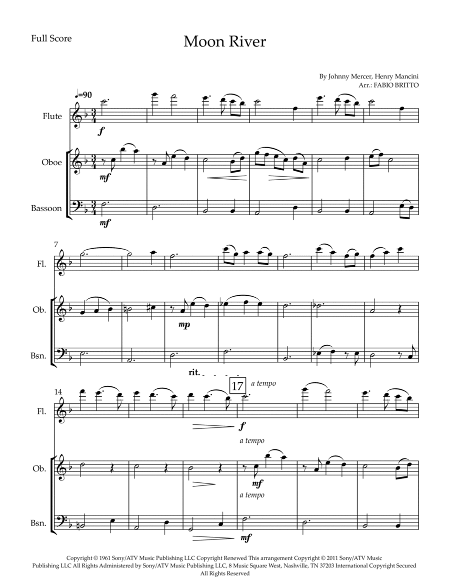 Moon River (arr. Fabio Britto)