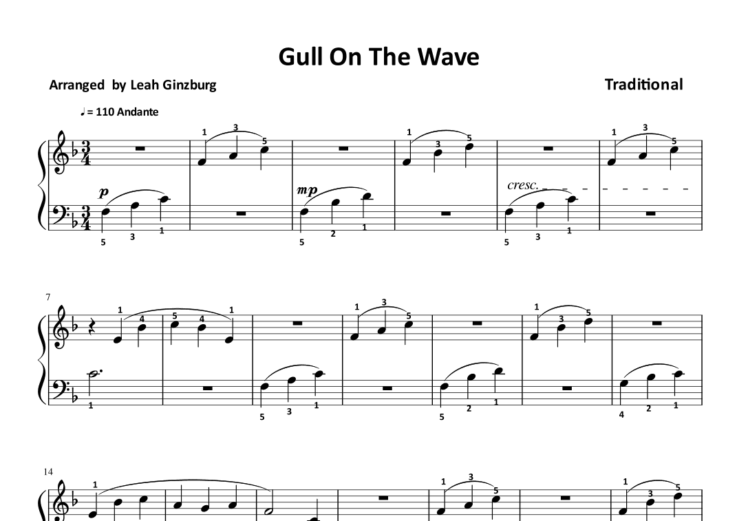 Gull On the Wave (arr. Leah Ginzburg)