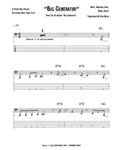 Big Generator (arr. P Welsh)