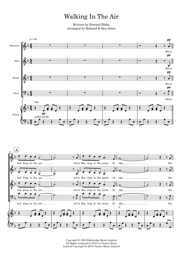 Walking In The Air (arr. Richard and Ben Swan)