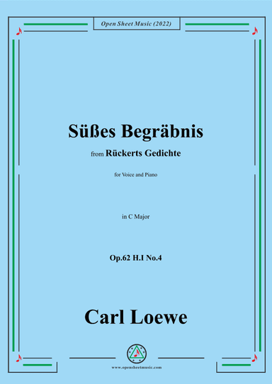 Loewe-Süßes Begräbnis,in C Major,Op.62 H.I No.4 (arr. OSM Press)