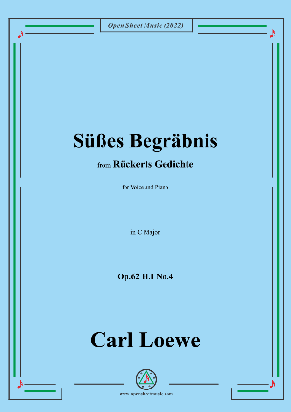 Loewe-Süßes Begräbnis,in C Major,Op.62 H.I No.4 (arr. OSM Press)