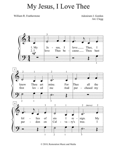 My Jesus, I Love Thee (arr. Colleen D. Clegg)