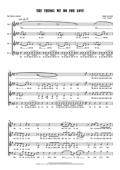 Things We Do For Love (arr. Anders Lindqvist)