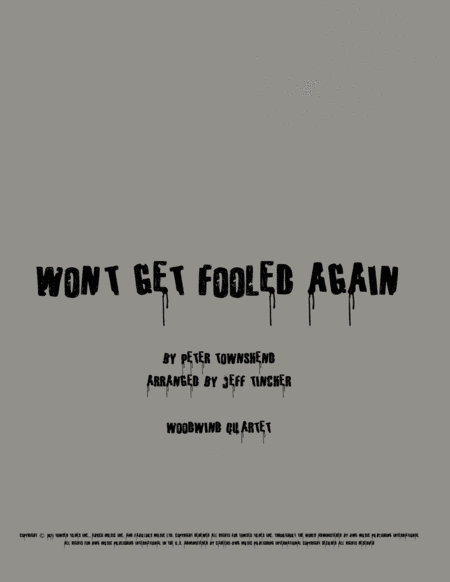 Won't Get Fooled Again (arr. Jeff Tincher)