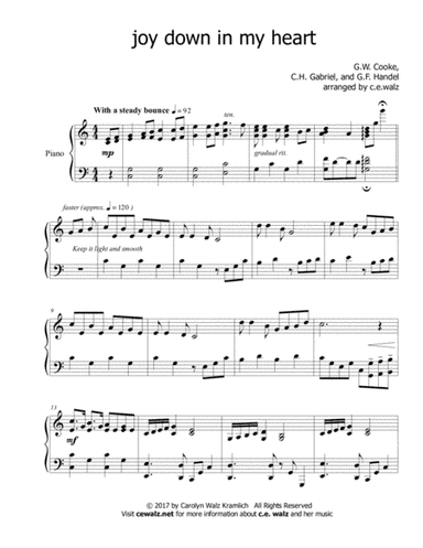 Joy Down in My Heart--a church campfire song (arr. c.e.walz)
