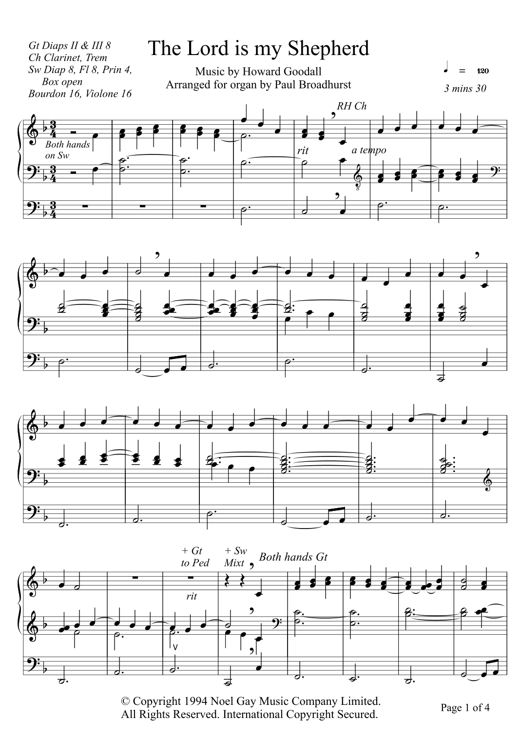 Psalm 23 (theme From The Vicar Of Dibley) (arr. Paul Broadhurst)