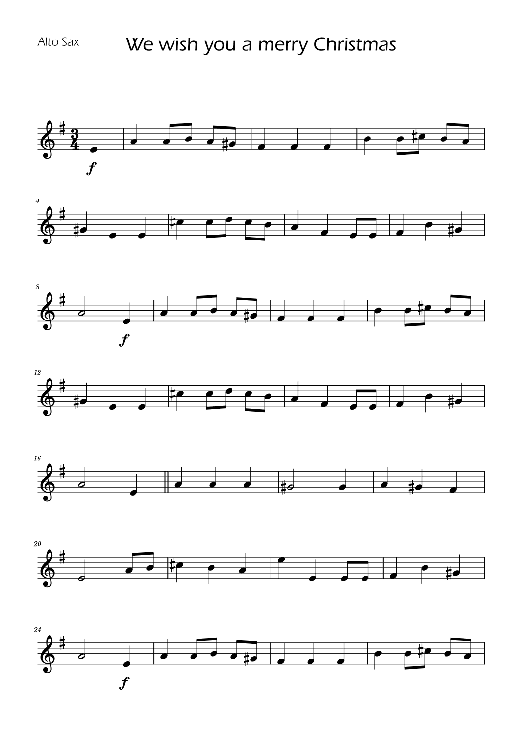 We Wish You a Merry Christmas - Alto Sax w/ Piano (arr. Ygor Nunes)