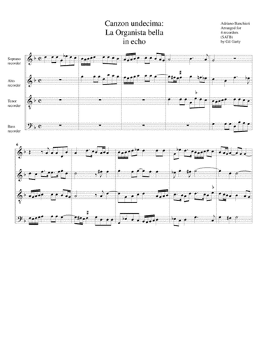 Canzon no.11 a4 (1596) (arrangement for 4 recorders) (arr. Gil Garty)