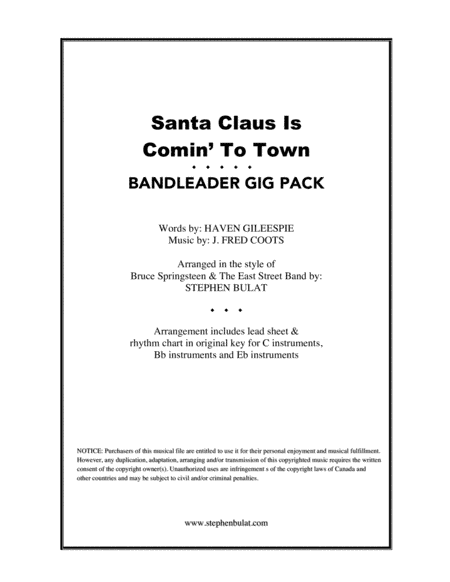 Santa Claus Is Comin' To Town (arr. Stephen Bulat)