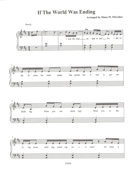 If The World Was Ending (arr. Diane M. McGahee)