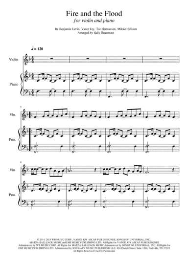 Fire And The Flood (arr. Sally Beaumont)