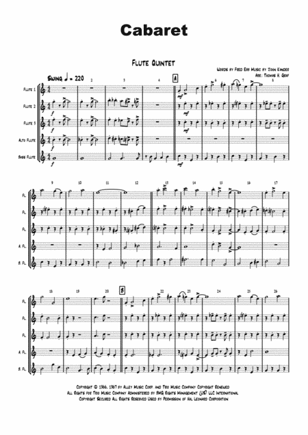 Cabaret (arr. Thomas H. Graf)