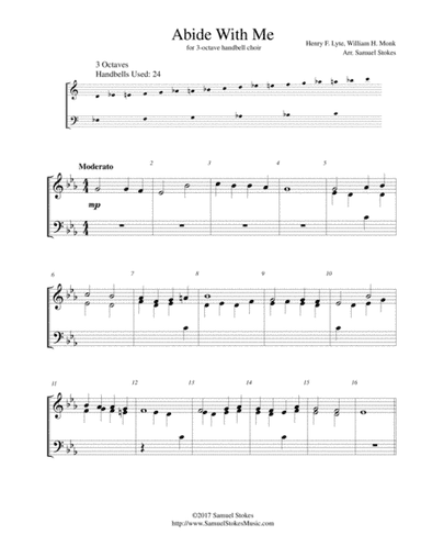 Abide With Me - for 3-octave handbell choir (arr. Samuel Stokes)
