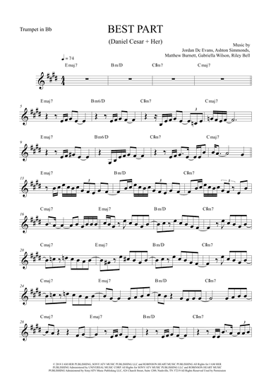 Best Part (arr. The Sheet Music Library)