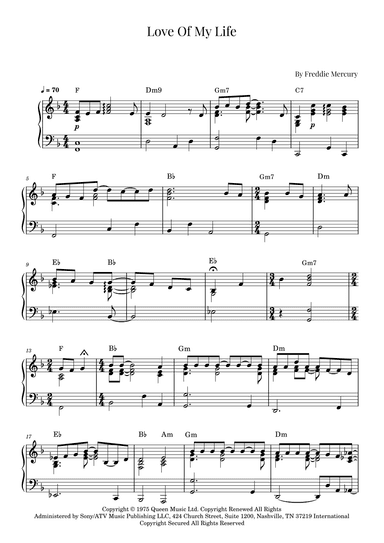 Love Of My Life (arr. Roger da Luz)