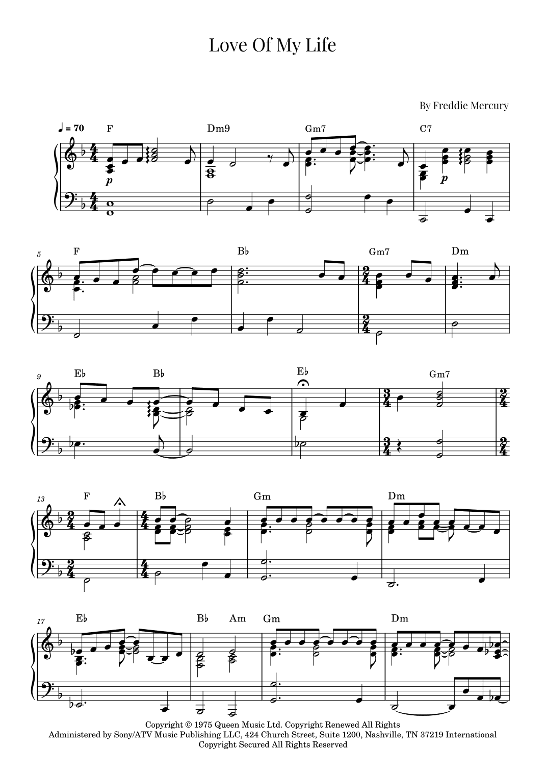 Love Of My Life (arr. Roger da Luz)