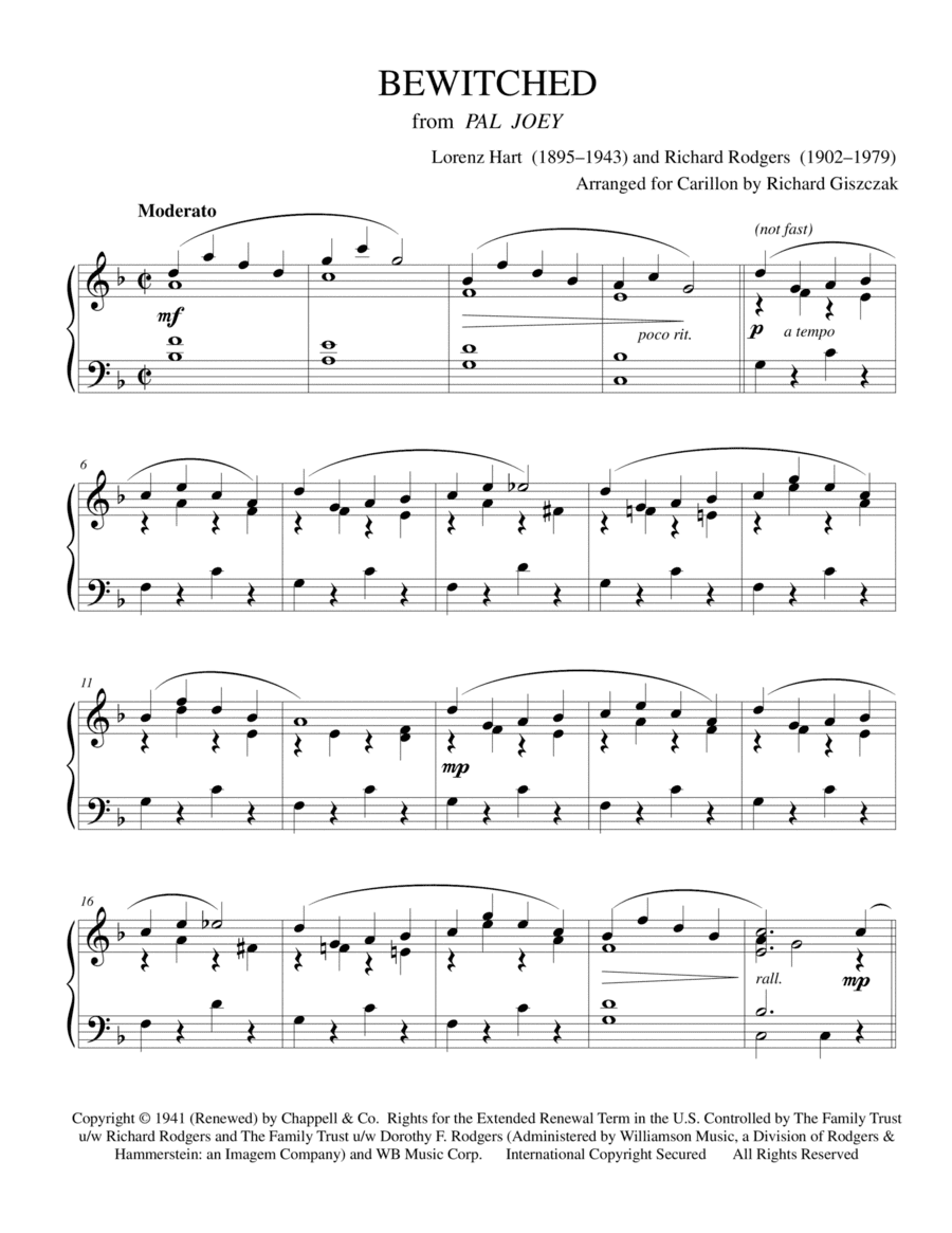 Bewitched (arr. Richard Giszczak)