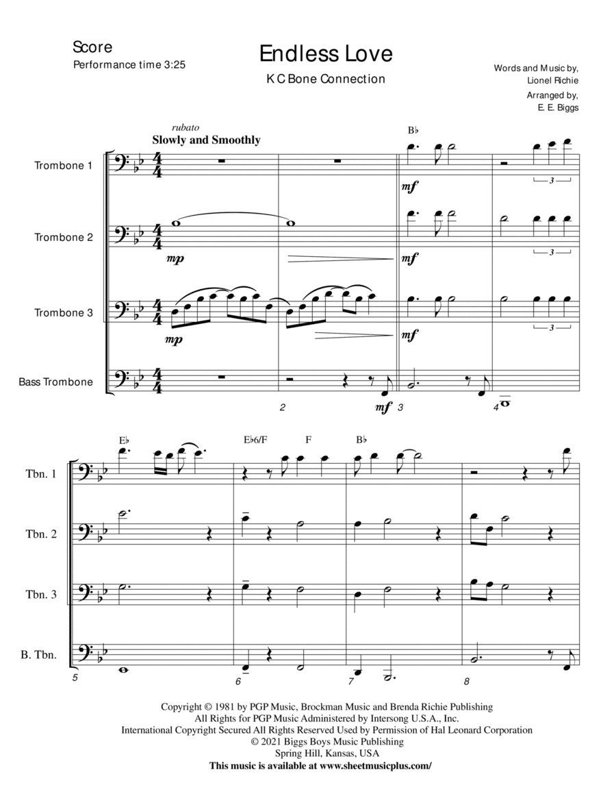 Endless Love (arr. E. E. Biggs)