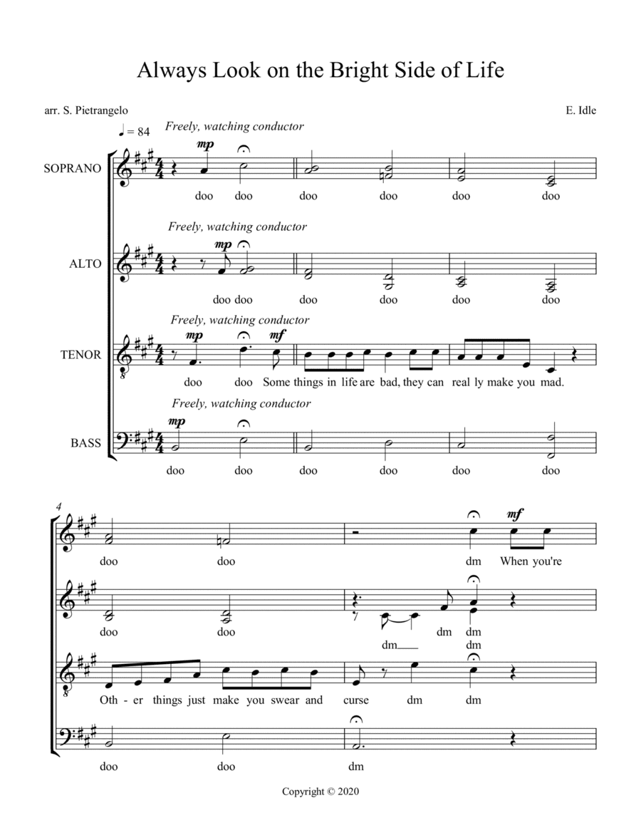 Always Look On The Bright Side Of Life (arr. Scott Pietrangelo)