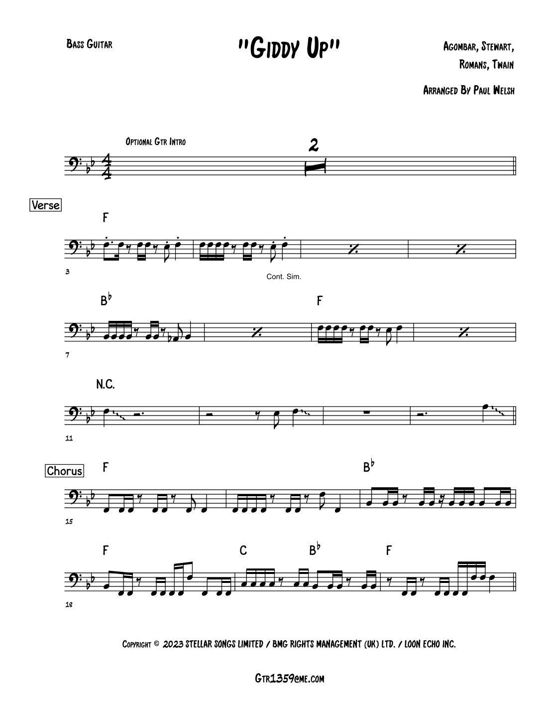 Giddy Up (arr. P Welsh)