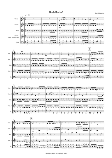 Bach Rocks! for String Quartet (arr. David Burndrett)