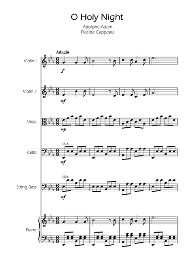 O Holy Night - String Quintet w/ Piano (arr. Ygor Nunes)
