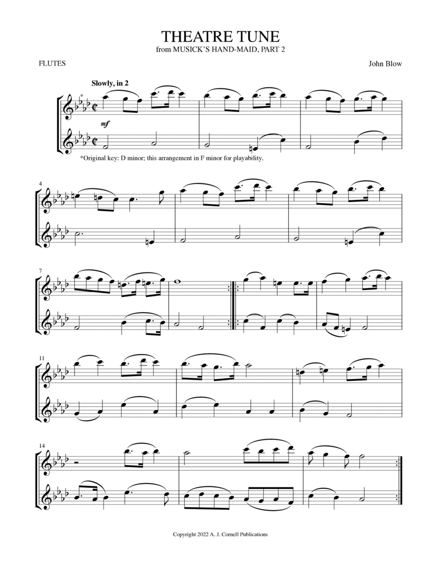 Theatre Tune (from Musick’s Hand-Maid, Part 2) (arr. Mark Phillips)