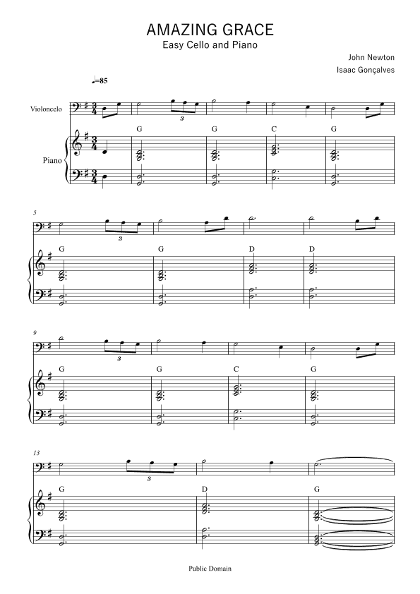 Amazing Grace (arr. Isaac Gonçalves)