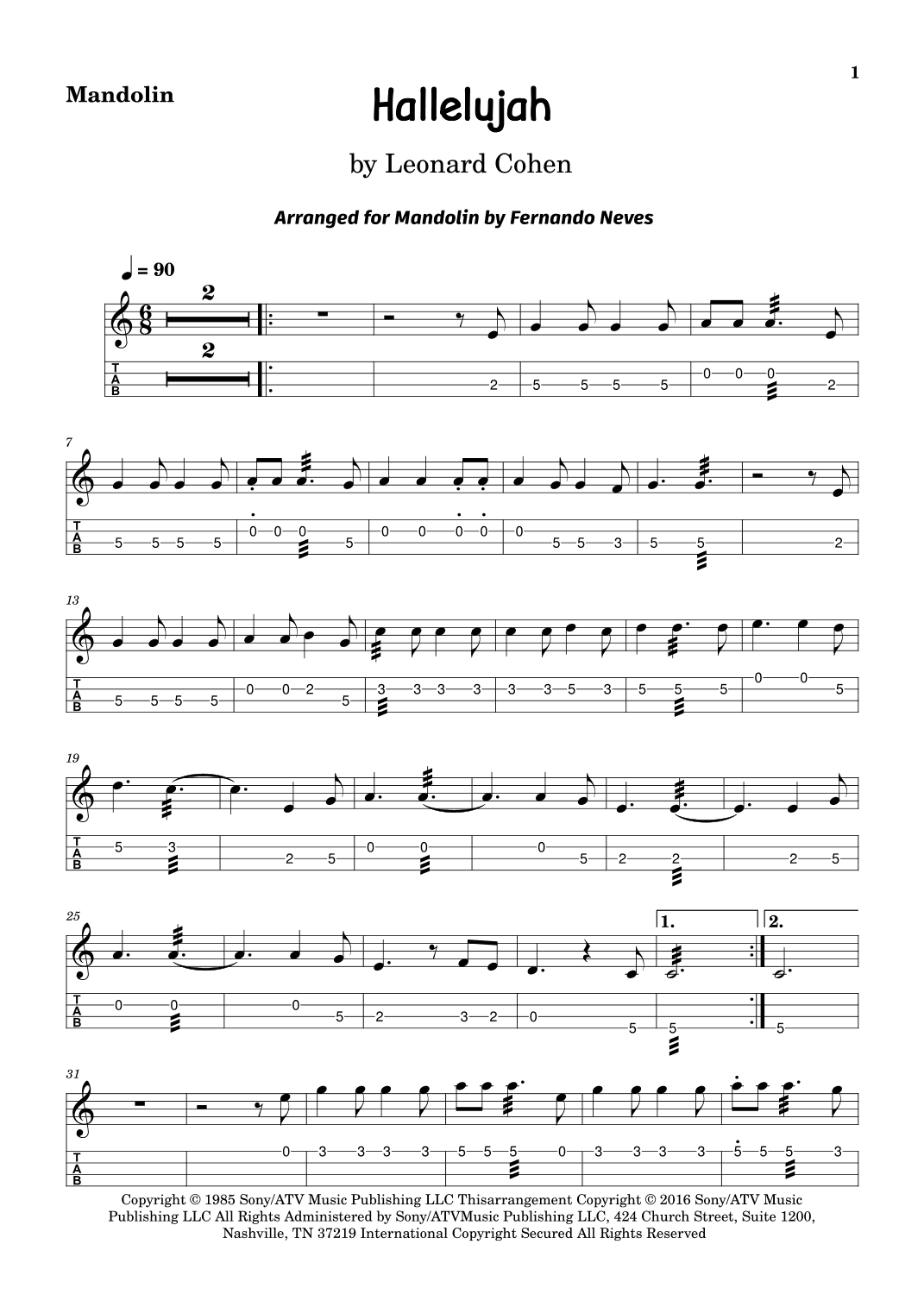 Hallelujah (arr. FERNANDO LUIZ NEVES)