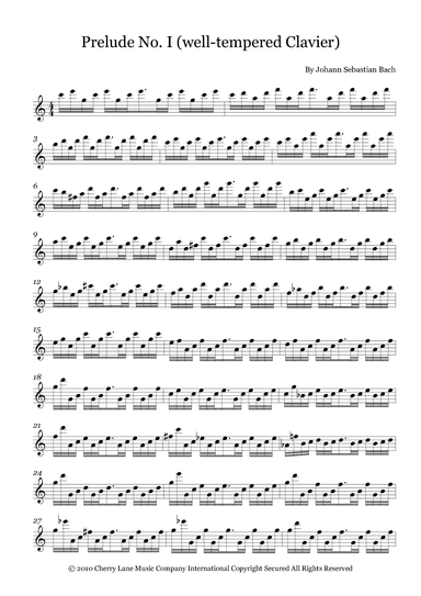 Prelude No. I (well-tempered Clavier) (arr. Fernanda Moura)