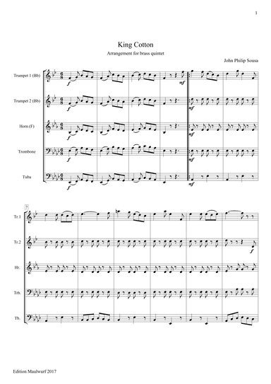 King Cotton (arr. Edition Maulwurf)