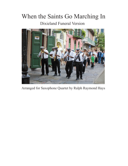 When the Saints Go Marching In (for saxophone quartet) (arr. Ralph Raymond Hays)