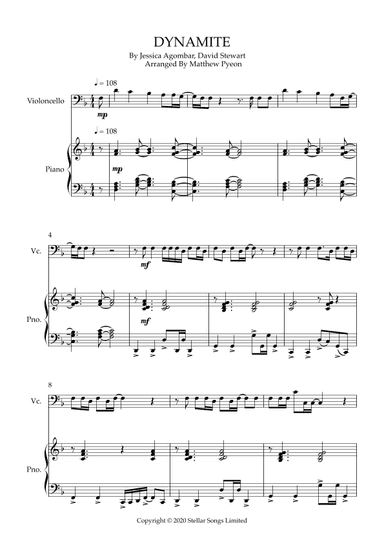 Dynamite (arr. Matthew pyeon)
