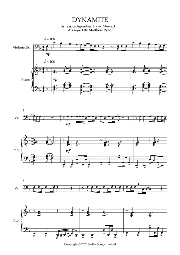 Dynamite (arr. Matthew pyeon)
