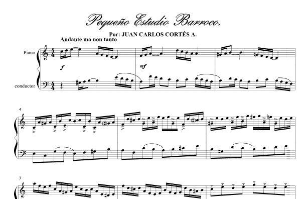 Pequeño Estudio Barroco No. 1 (Small Baroque Studio No. 1)