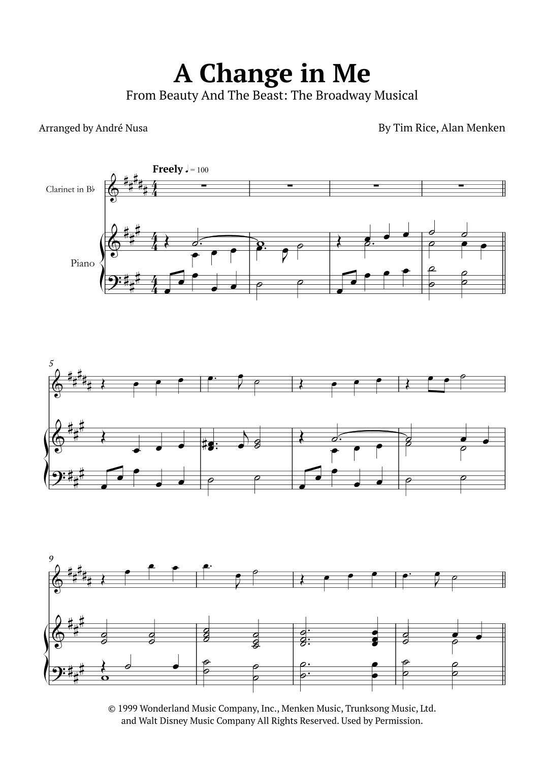 A Change In Me (arr. André Nusa)