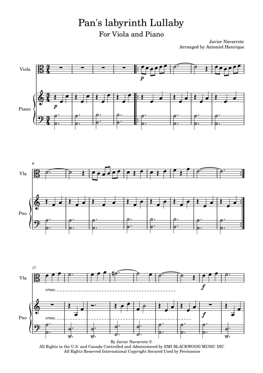 Pan's Labyrinth Lullaby (arr. Antoniel Henrique)
