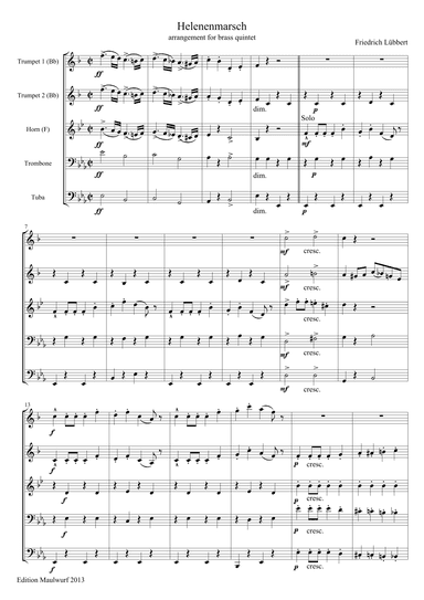 Helenenmarsch (arr. Edition Maulwurf)