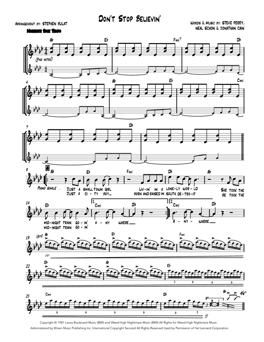 Don't Stop Believin' (arr. Stephen Bulat)