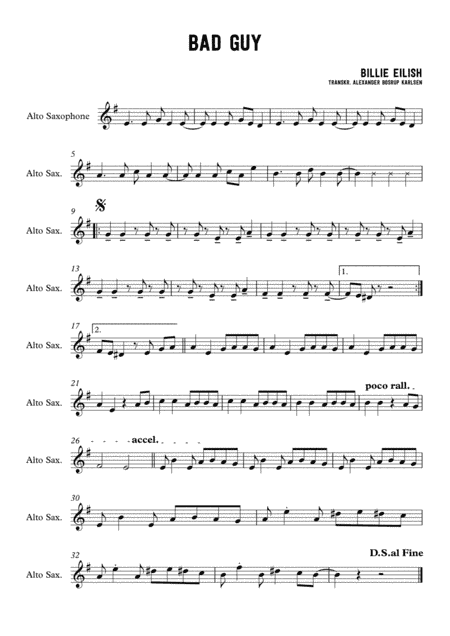 Bad Guy (arr. Alexander Bosrup Karlsen)