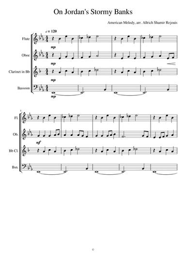 On Jordan's Stormy Banks (arr. Allrich Shamir Rejouis)