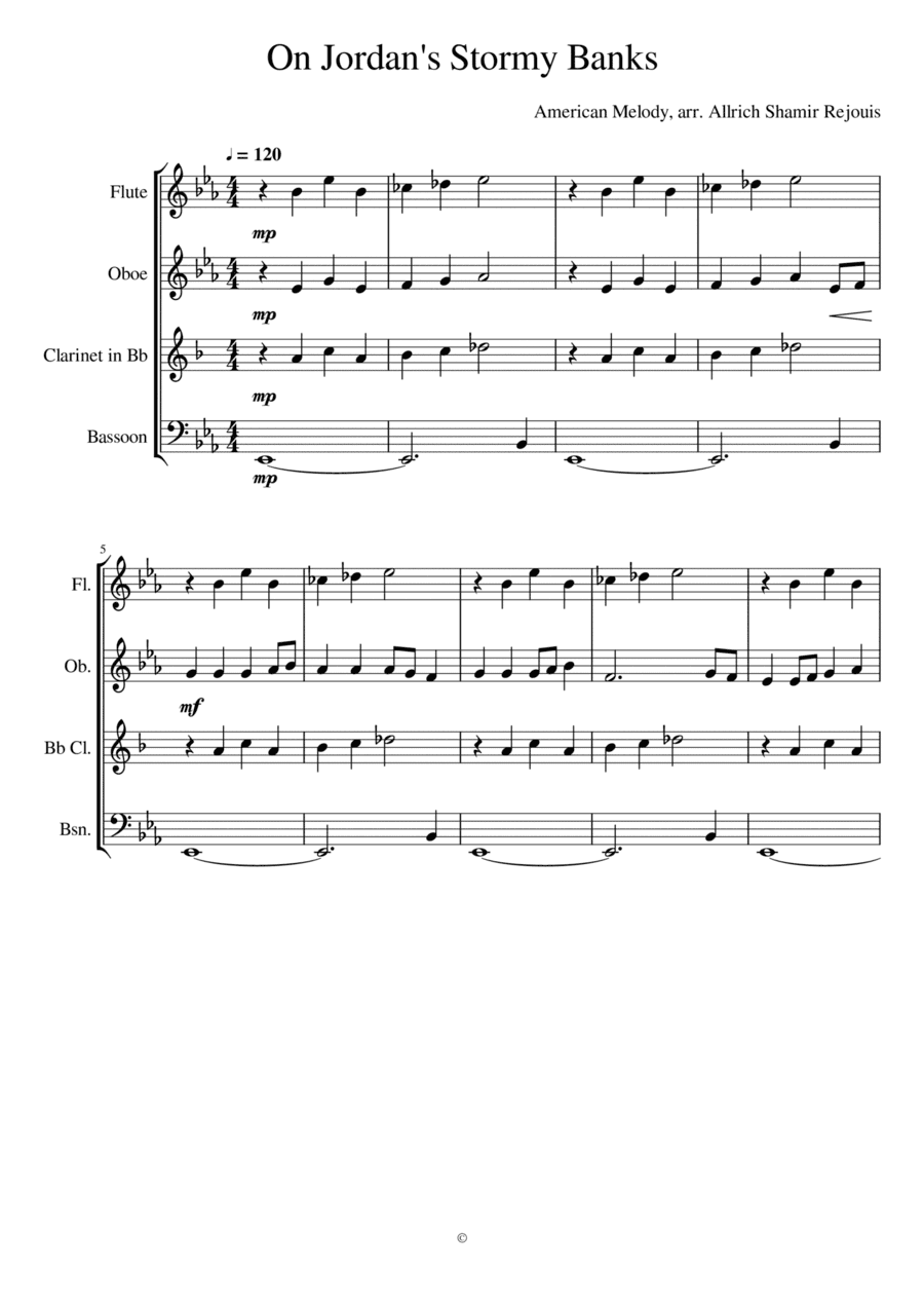 On Jordan's Stormy Banks (arr. Allrich Shamir Rejouis)